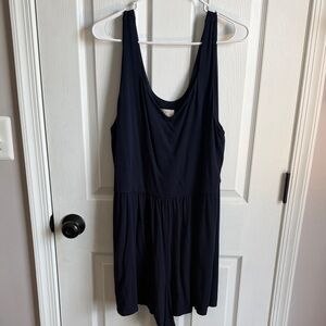 LOFT Navy Blue Sleeveless Jumpsuit Romper